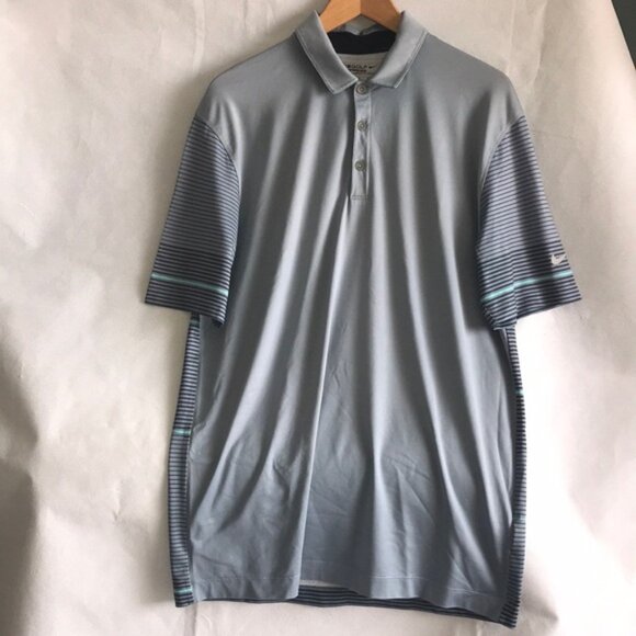 Nike Golf Men's Polo Gray Dri-Fit Tour Performance Activewear Shirt Size M - Picture 1 of 8